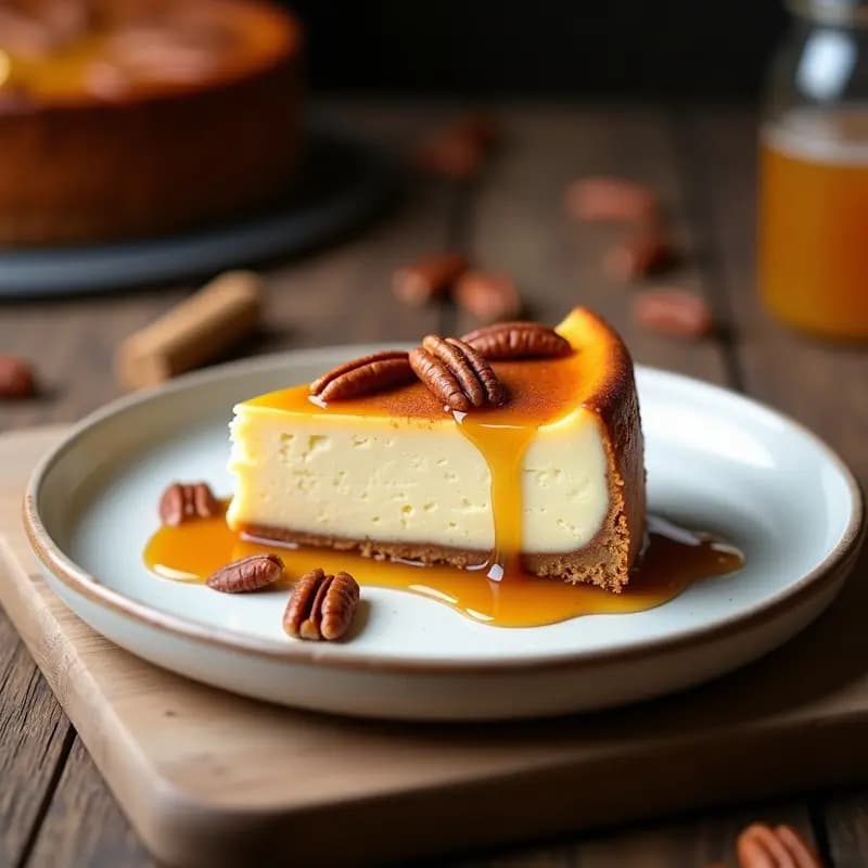 Pastel de Queso de Arce y Nueces: Postre Canadiense Sin Harina y con Toque a Canela