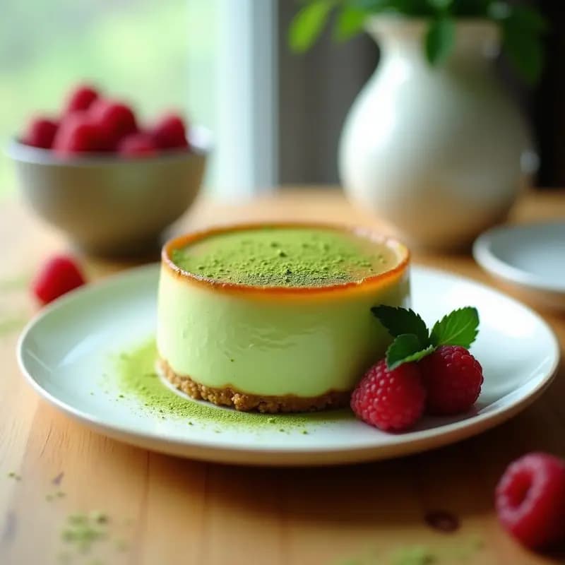 Pastel de Queso Japones con Matcha: Postre Vegano en Airfryer Sin Azúcar