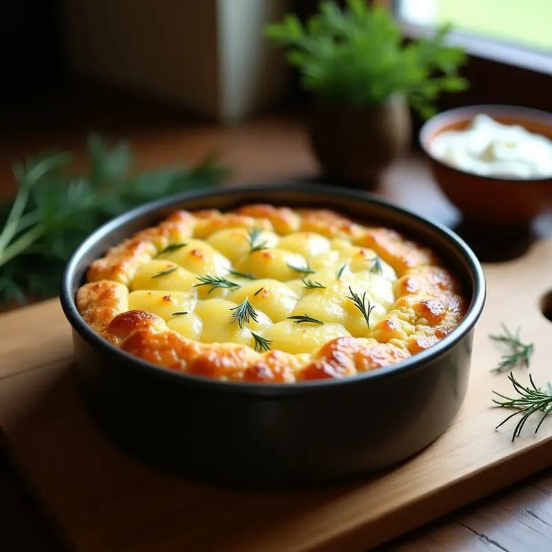 Pastel de Queso Salado de Bryndza y Hierbas: Receta Eslovaca Sin Azúcar