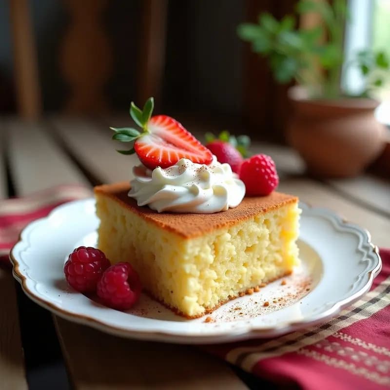 Pastel de Tres Leches con Base de Almendra: Postre Mexicano Sin Harina y Keto
