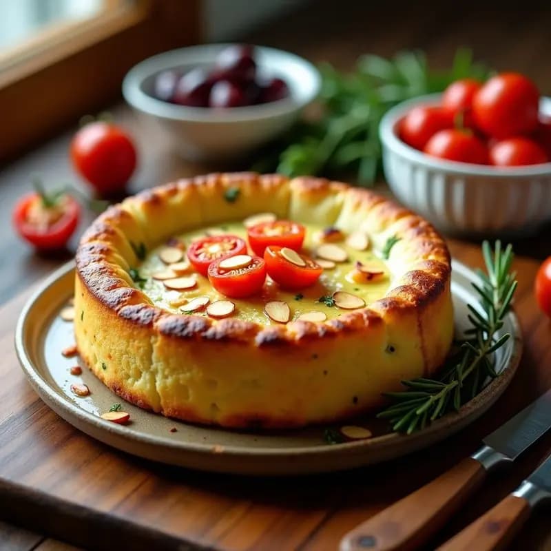 Pastel de Zucchini y Queso Feta: Receta Griega sin Harina en Airfryer