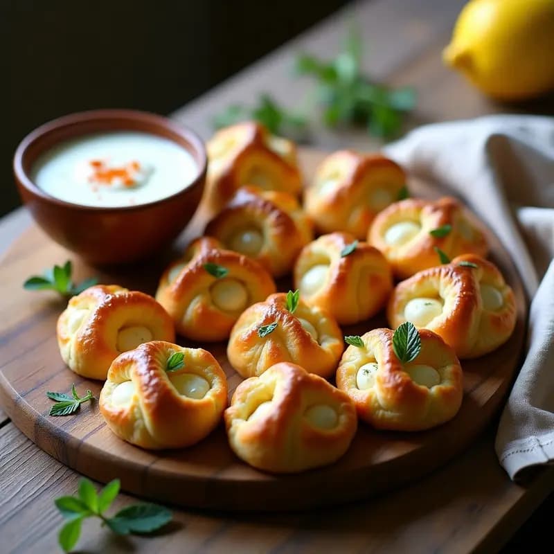 Pστοπιάκι (Pastelitos de Queso) con Masa de Yogur: Receta Chipriota Sin Gluten