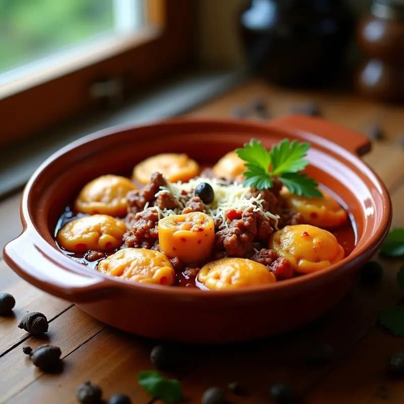 Pasticada Croata de Pasta Rellena de Carne y Especias: Plato de Fiesta en Olla Lenta