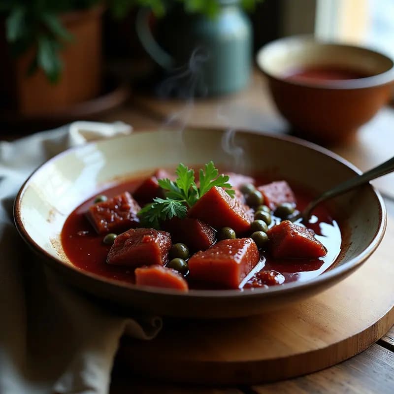 Pasticada Croata con Ñame y Salsa de Vino Tinto: Estofado en Olla Lenta y Keto