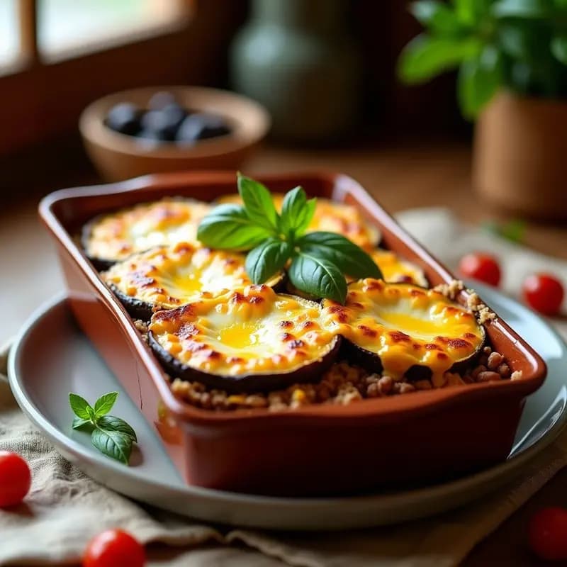 Pasticcio Griego de Berenjena y Carne de Soja: Receta Vegana al Horno con Bechamel