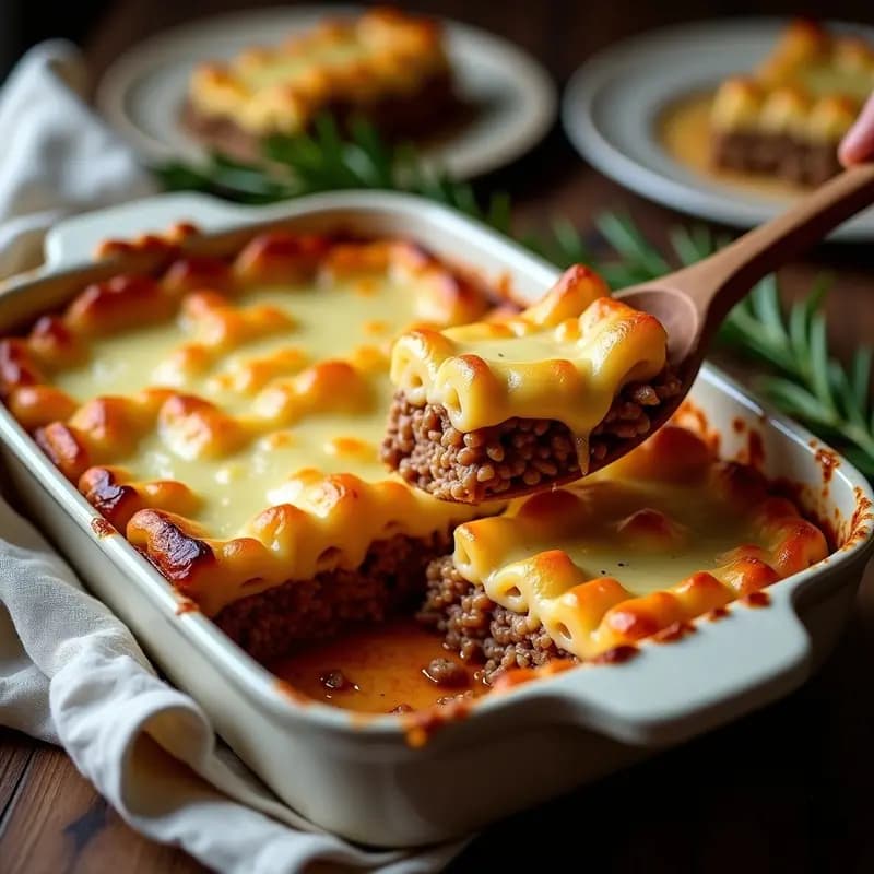 Pasticcio Griego con Macarrones y Carne Picada: Pastel al Horno con Bechamel