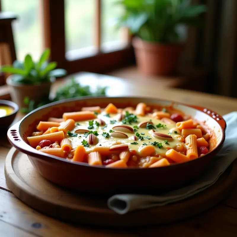 Pasticcio Griego de Pasta con Salsa de Tomate y Bechamel Vegana: Receta Tradicional Sin Lácteos