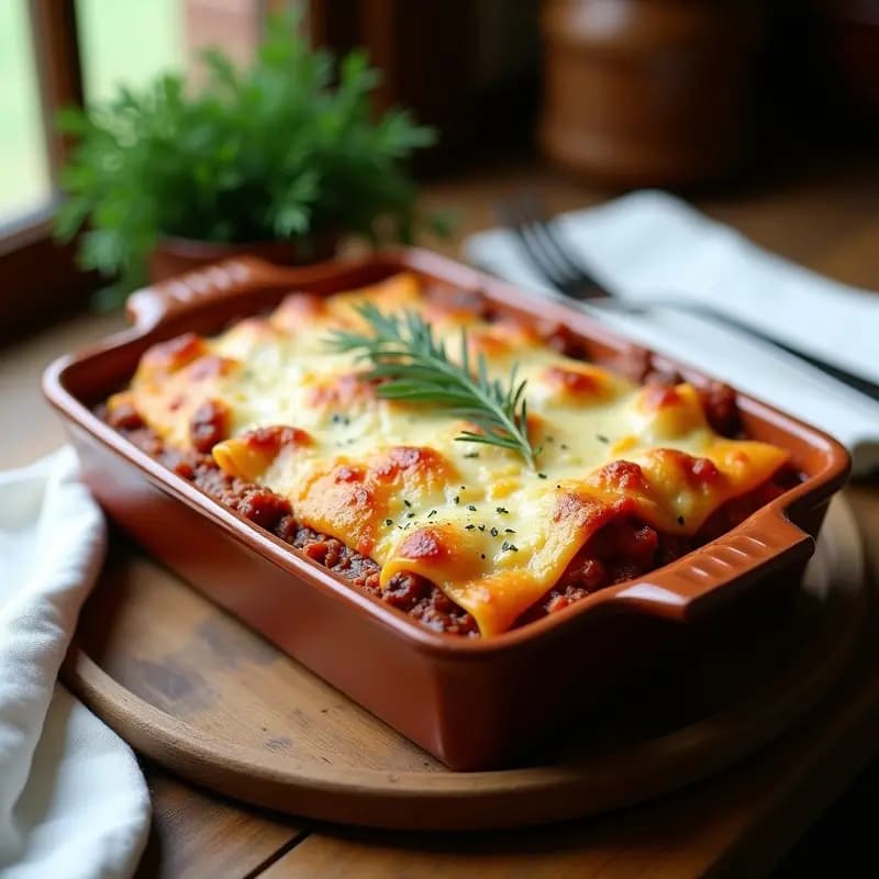 Pasticcio de Pasta con Salsa Bolonesa y Bechamel: Receta Griega Reconfortante para 6 Personas