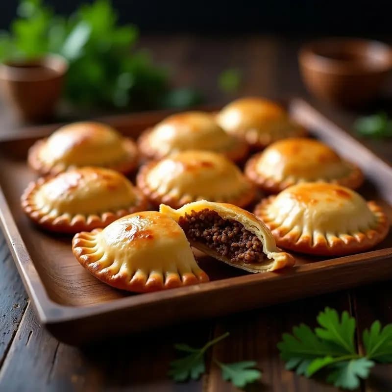 Pastiés Argentinos de Carne y Papa: Empanadas al Horno con Masa de Hoja