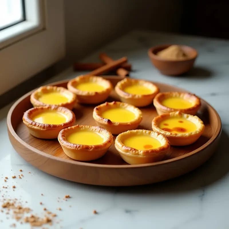 Pastiés de Nata Portugueses con Hojaldre Integral: Receta Light para Desayunos