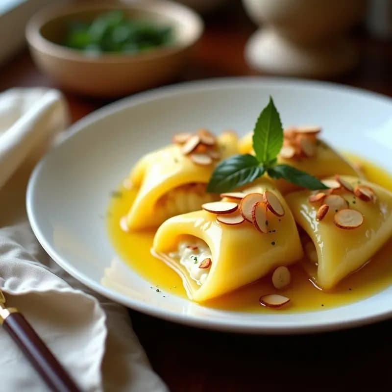 Pasts de Ficocello Sardo con Relleno de Ricotta y Azafrán: Receta Italiana Gourmet en 25 Minutos