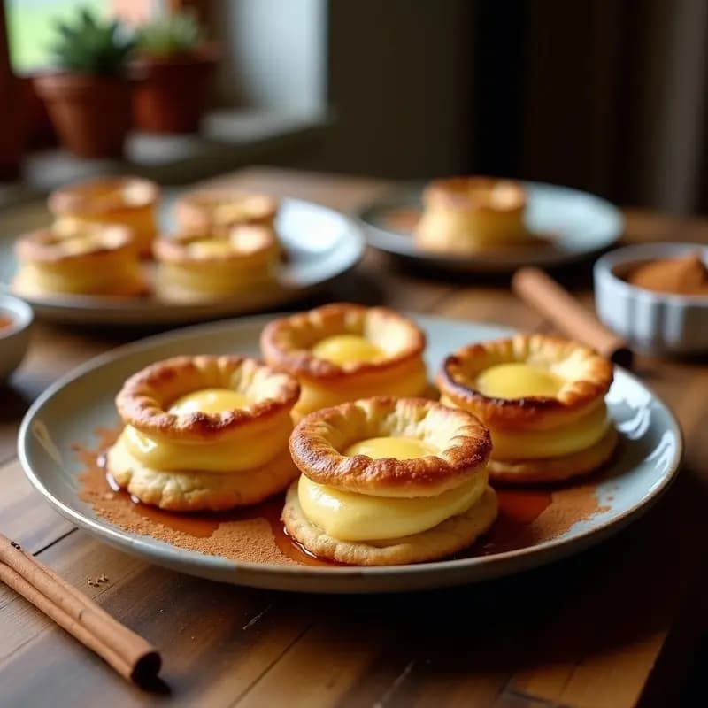 Pasts de Nata Veganas: Receta Portuguesa con Crema de Agnolotti y Canela