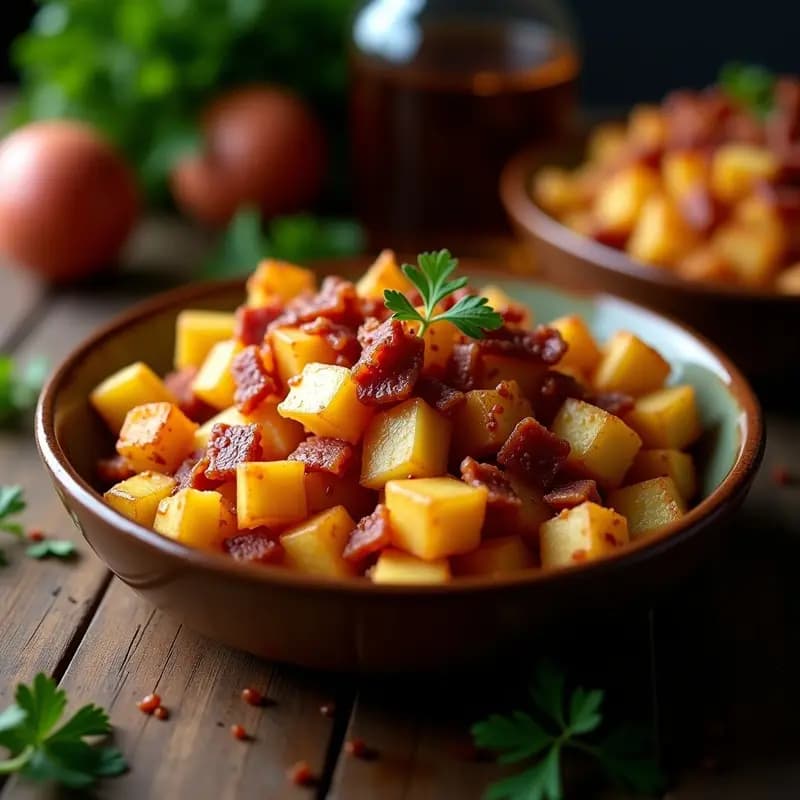 Patatas Brabant con Queso Gouda y Bacon Crujiente: Acompañamiento que Roba Protagonismo