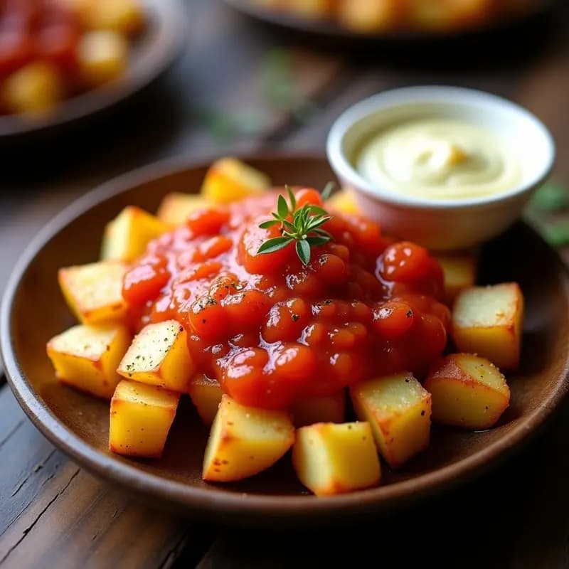 Bravas con Salsa Casera y Alioli: Receta de Tapas Española Picante y Crujiente