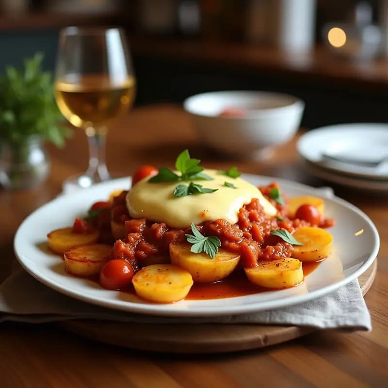 Patatas Bravo con Queso Fundido y Chorizo Picado: Las Mejores de Madrid en tu Cocina