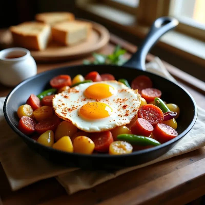 Patatas a lo Pobre con Chorizo y Pimentón: Receta Andalusa en Sartén