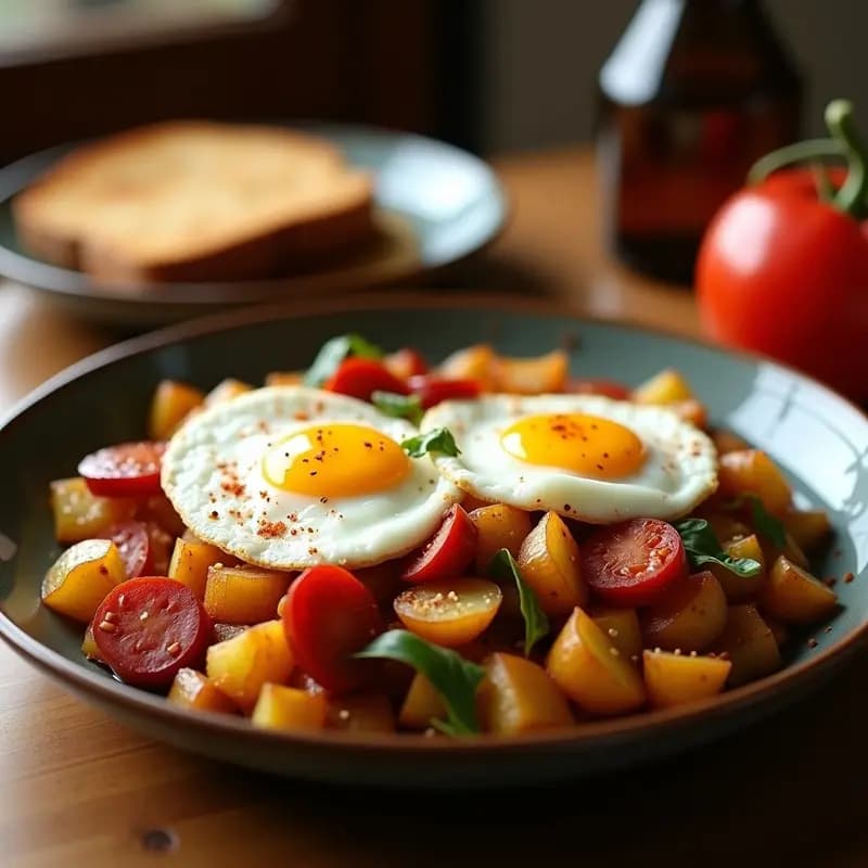 Patatas a lo Pobre con Huevo y Chorizo: Receta Canaria de Desayuno o Cena