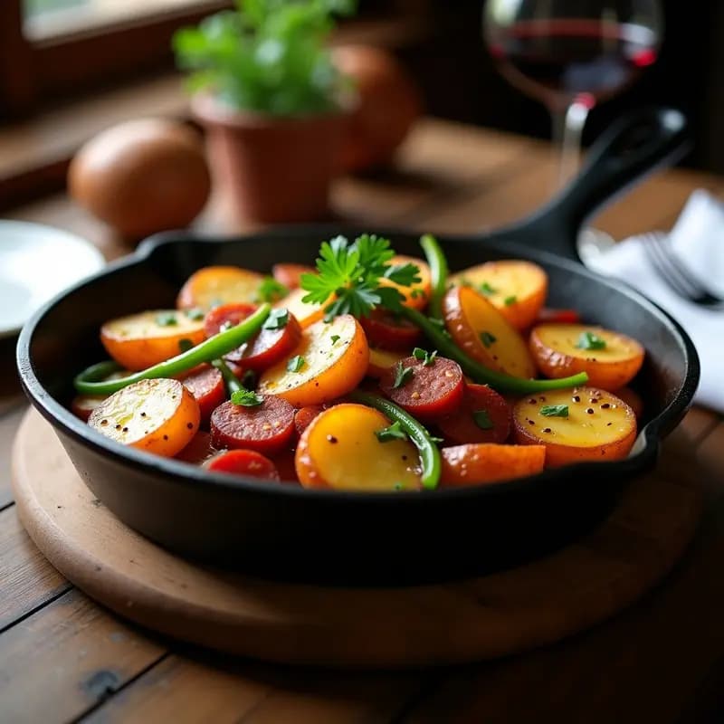 Patatas a lo Pobre con Pimientos y Chorizo: Receta Andaluza de Bar en Casa