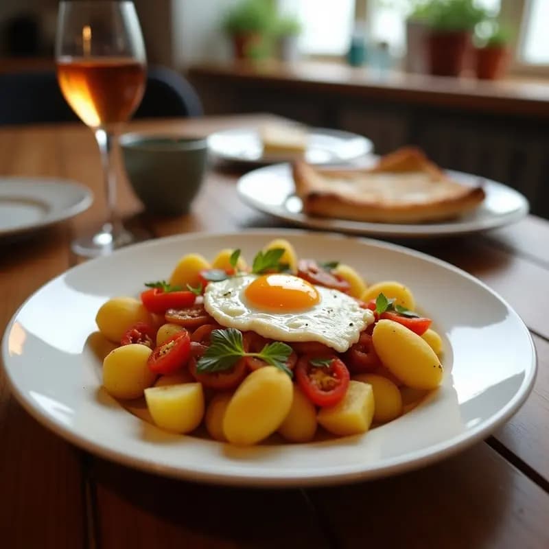 Patatas a lo Pobre con Pimientos y Huevos: Receta Canaria en una Sartén