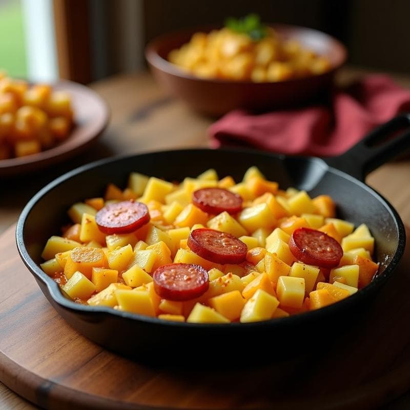Patatas con Huevo y Chorizo: Receta Tradicional y Rápida para 4 Personas