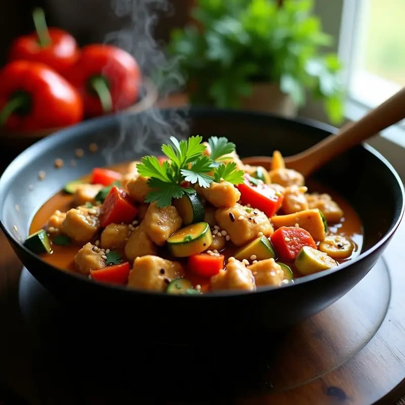 Paté Chino Filipinó con Pollo y Verduras: Receta en Wok Rápida y Saludable