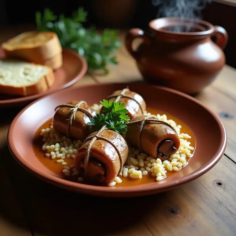 Pauchas de Cerdo Rellenas de Arroz y Setas: Receta Extremeña de Aprovechamiento