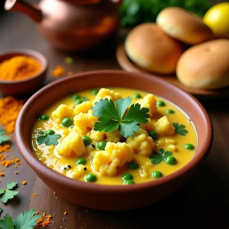 Pav Bhaji de Coliflor y Guisantes: Versión Keto del Clásico Indio en Olla Exprés
