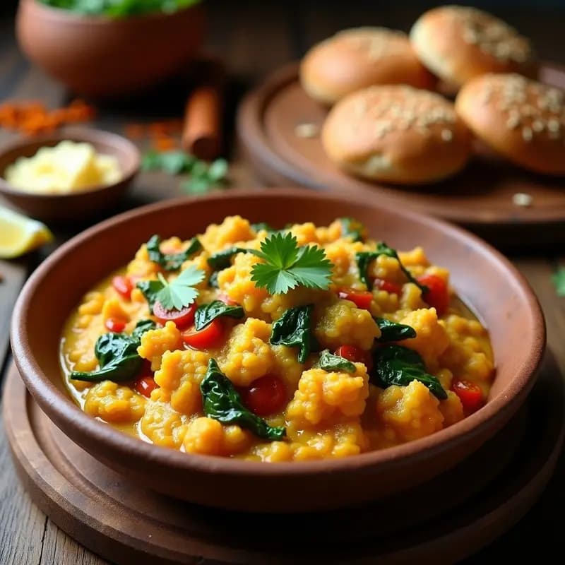 Pav Bhaji Indio con Puré de Coliflor: Receta Callejera Vegana y Low-Carb