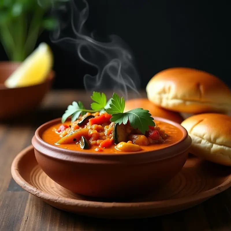 Pav Bhaji Indio con Panecillos de Bollo y Verduras Asadas: Receta Callejera en Airfryer