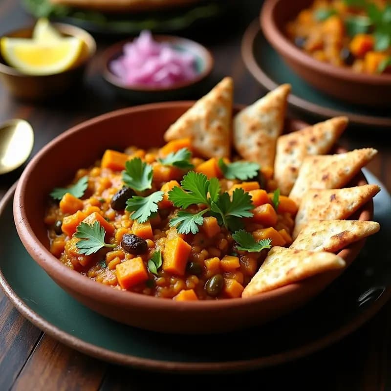 Pav Bhaji Indio con Pan Tostado y Vegetales Variados: Receta Callejera en 30 Minutos