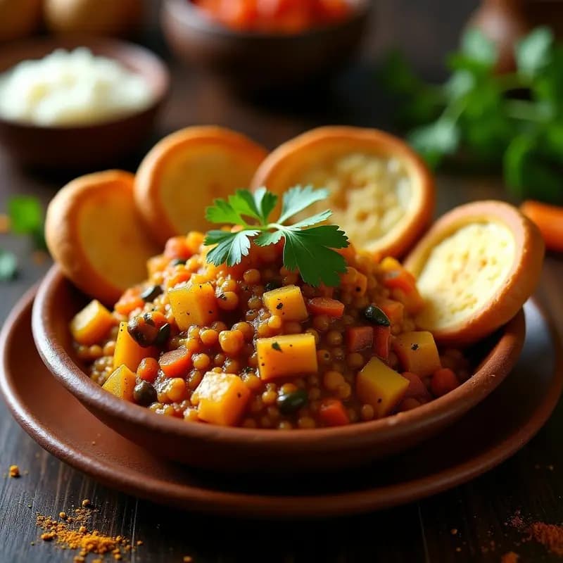 Pav Bhaji Indio: Receta Callejera de Vegetales Tostados con Panecillos Suaves y Mantequilla Clarificada