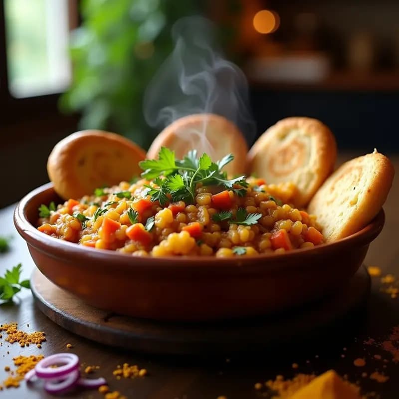 Pav Bhaji Indio con Pan de Hamburguesa y Vegetales: Receta de Bombay Rápida y Sabrosa