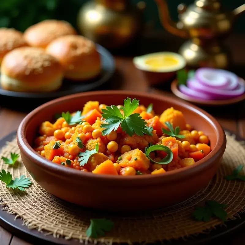 Pav Bhaji Indio con Pan Integral: Receta Vegetariana y Alta en Fibra