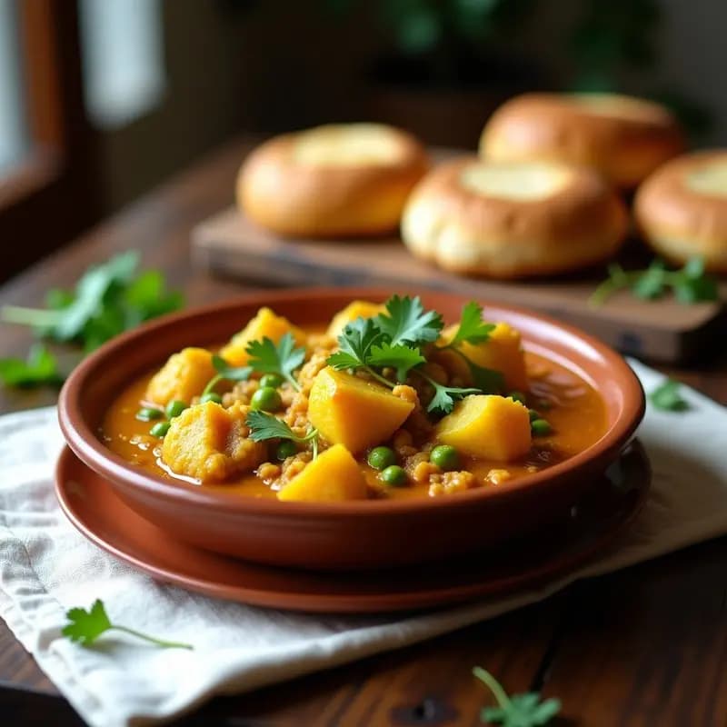 Pav Bhaji Indio con Panecillos de Trigo Integral: Receta Vegana en 20 Minutos