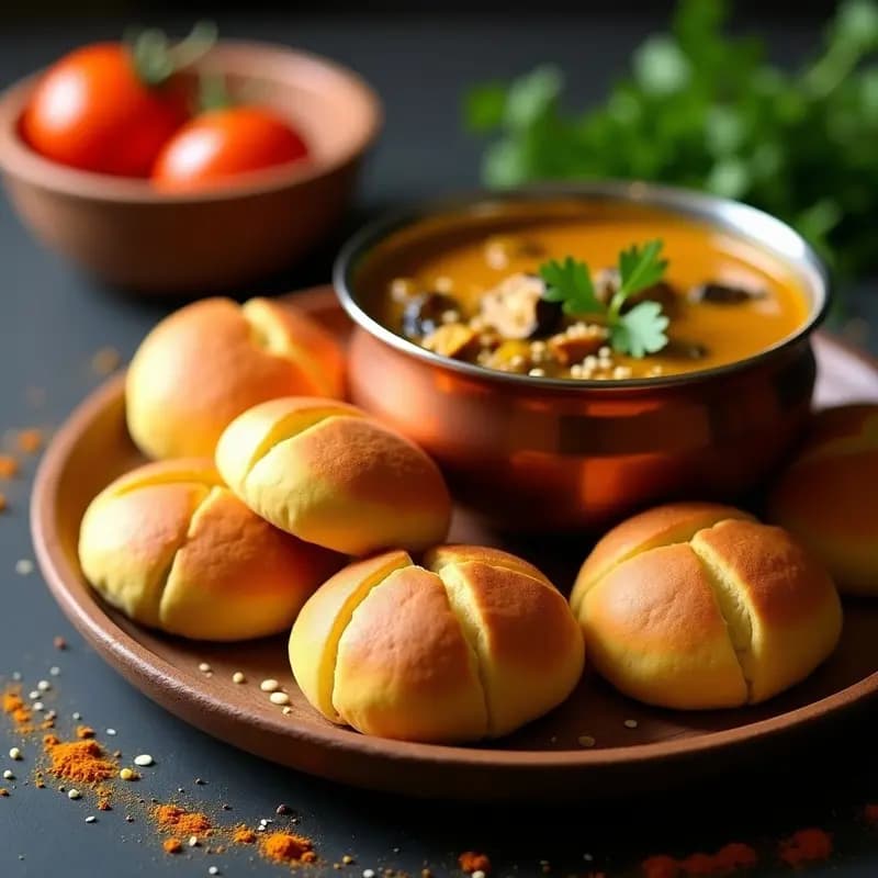 Pav Bhaji sin Gluten: Receta India de Panecillos de Garbanzo y Curry de Verduras