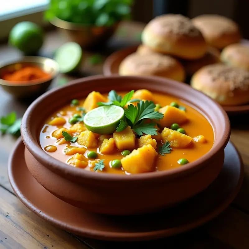 Pav Bhaji Indio con Pan de Trigo Sarraceno: Receta Callejera Sin Gluten
