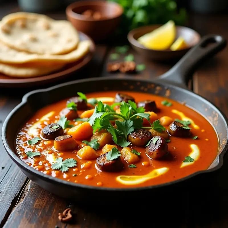 Pav Bhaji Indiana con Pan de Trigo Sarraceno: Receta Vegana y Picante