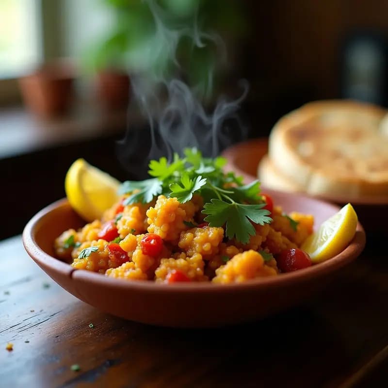 Pav Bhaji Vegano con Flores de Coliflor: Receta Callejera India