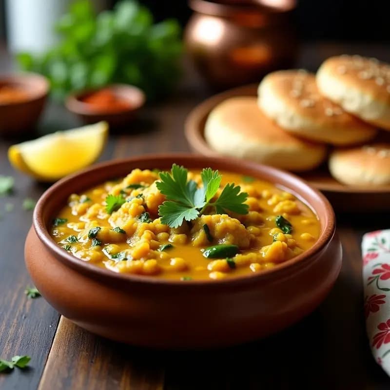 Pav Bhaji: Puré de Vegetales con Panecillo Indio Sin Gluten