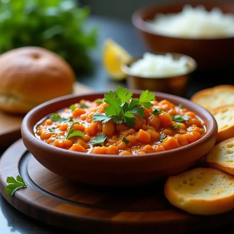 Pav Bhaji India con Panecillos Suaves y Verduras Mix: Receta Callejera en Olla Exprés