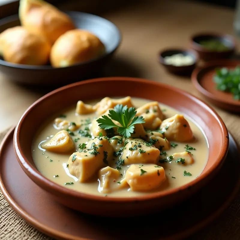 P'avaria Georgiano de Pollo y Nueces: Receta Tradicional en Olla Exprés