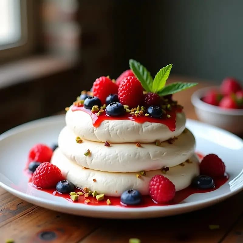 Pavlova de Frutos Rojos y Nata: Postre Australiano Sin Horno y Esponjoso