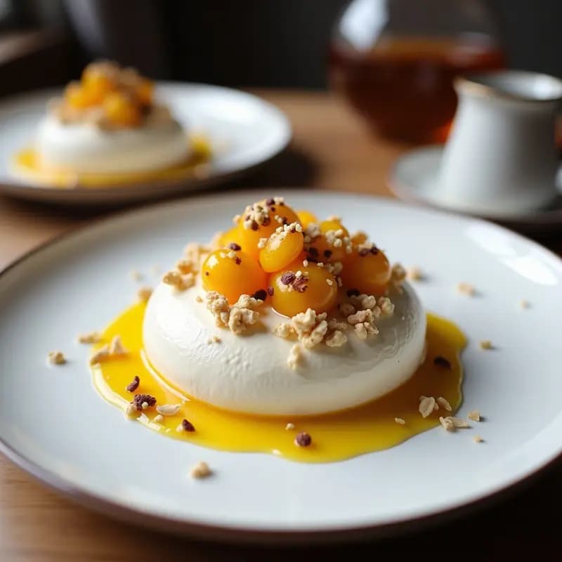Pavlova de Maracuyá y Coco con Crema de Avena: Postre Australiano Sin Lactosa