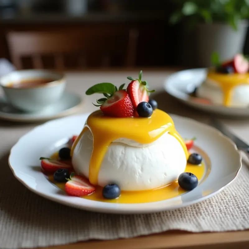 Pavlova de Maracuyá y Coco: Postre Neozelandés Sin Lactosa con Merengue Crujiente