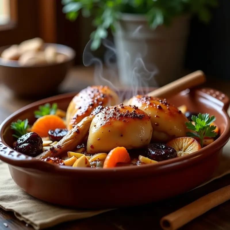 Pavo al Horno con Ciruelas y Canela: Receta Marroquí de Toque Dulce-Salado en 1 Hora