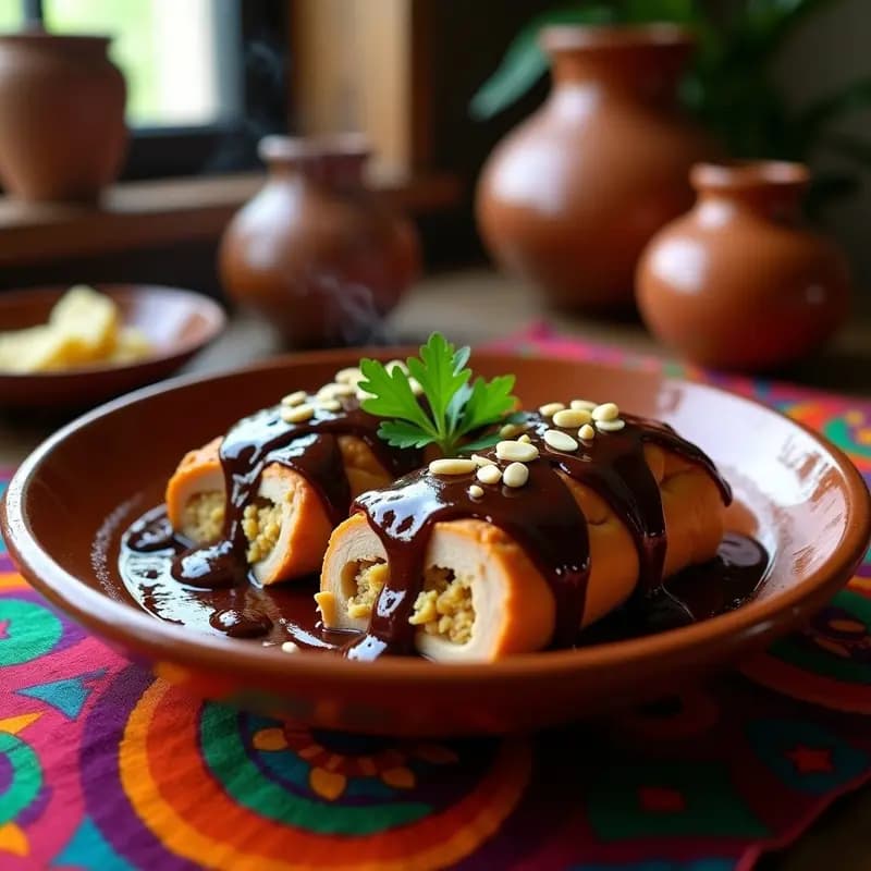 Pavo Relleno Mexicano con Mole Poblano: Receta Festiva en Olla Lenta