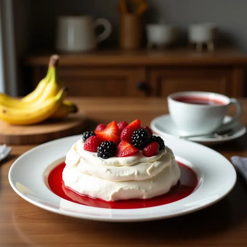 Pavova de Frutas Tropicales con Crema de Coco: Receta Australiana Sin Gluten