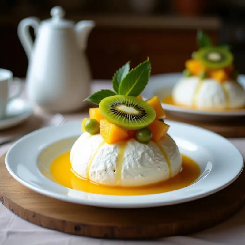 Pavova de Kiwi y Maracuyá con Crema de Coco: Postre Australiano Sin Gluten y Sin Azúcar