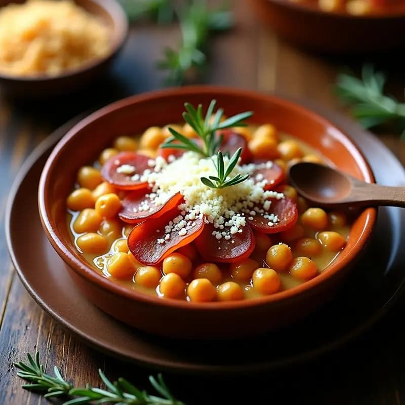 Pazzotta de Garbanzos y Panceta Ahumada: Receta Italiana Sin Horno