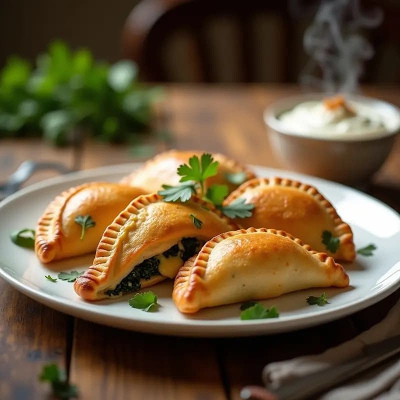 Pcepti de Espinacas y Queso Sulguni: Empanadillas Georgianas en Airfryer